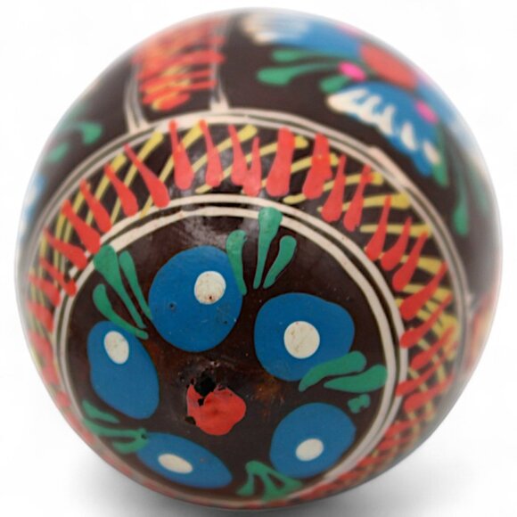 Hand-Painted Decorative Egg With Floral Design & Stand - Picture 6 of 7